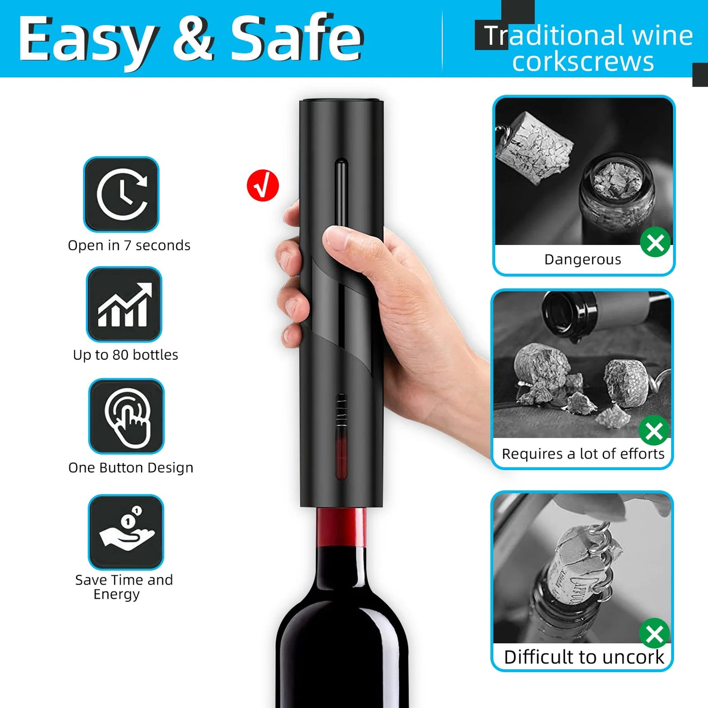 Automatic Electric Wine and Can Opener