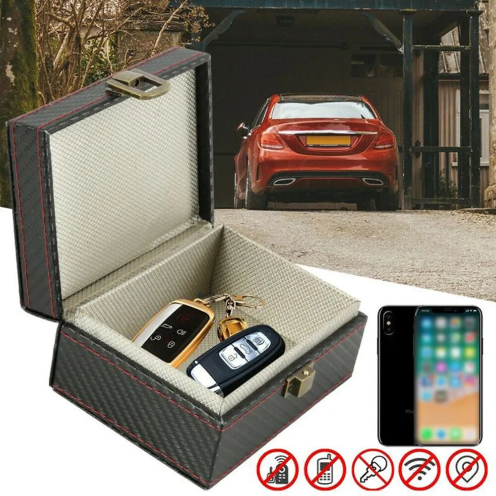 1Pc Mobile Phone Box Car Keyless Signal Blocker Anti-Theft Faraday Box Key Fob Protector Radiation-proof Safety