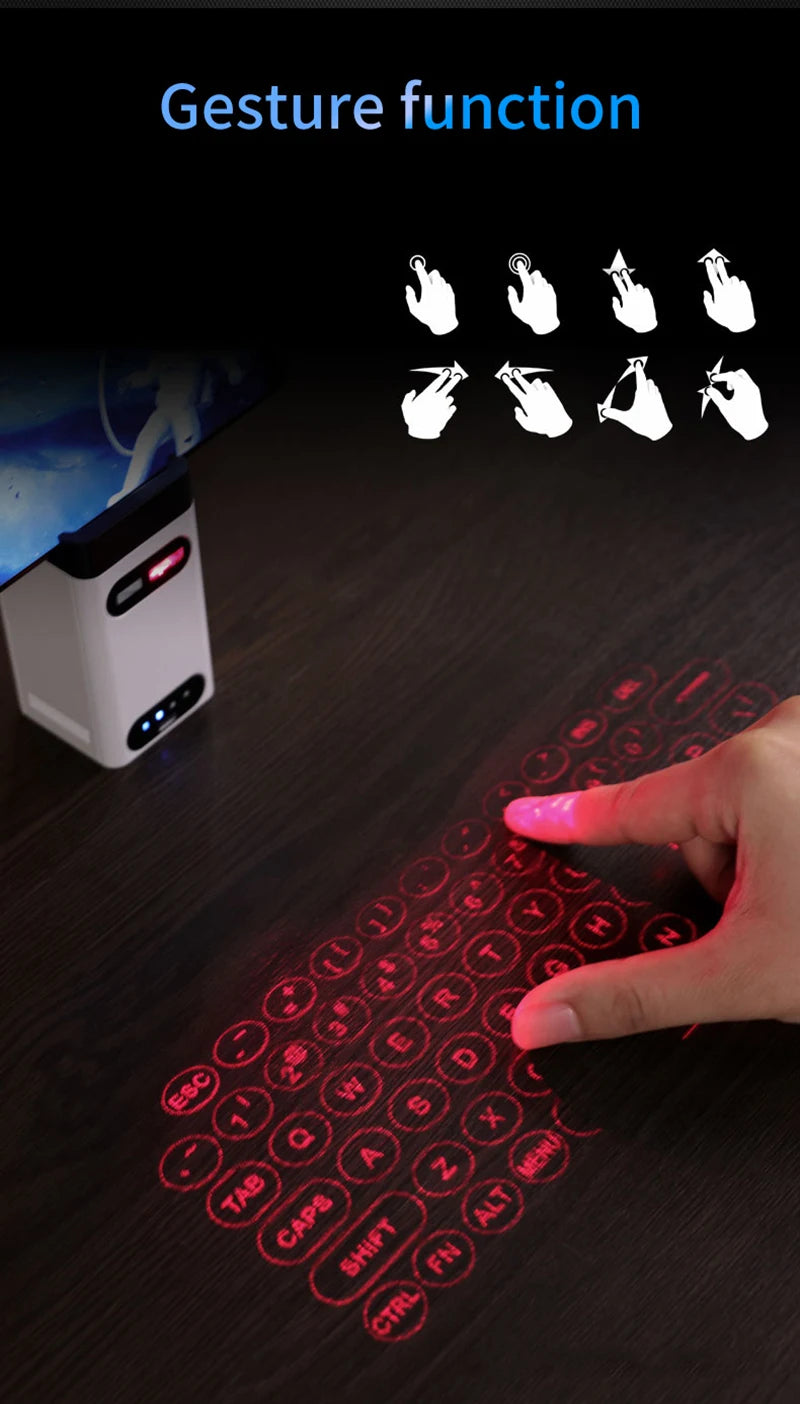 Virtual Laser Keyboard Bluetooth Wireless Touch Projector Phone Keyboards For Computer Iphone Pad Laptop With Mouse Function