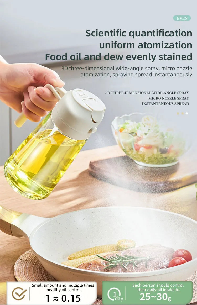 2 in 1 Olive Oil Dispenser and Spray Bottle