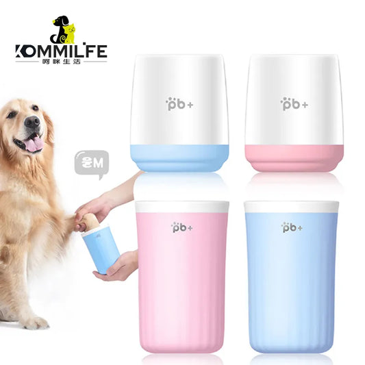 Dog Paw Cleaner Cup with Soft Silicone Brush