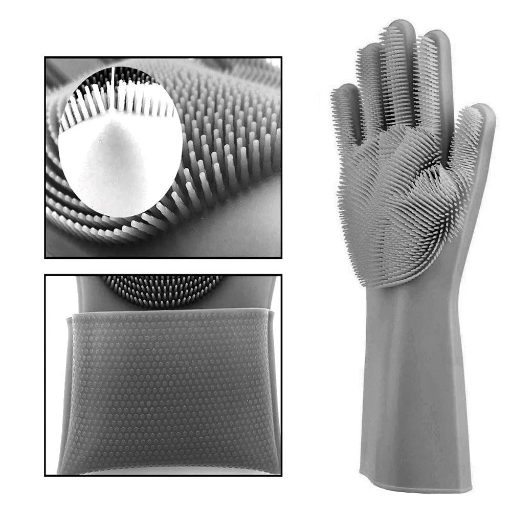 Magic Silicone Dishwashing Cleaning Gloves