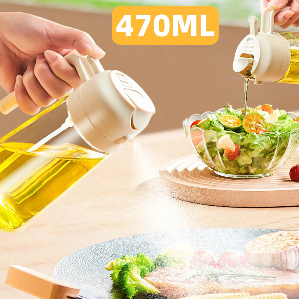 2 in 1 Olive Oil Dispenser and Spray Bottle