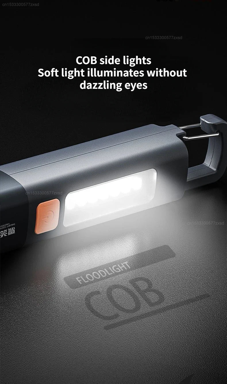 Xiaomi Outdoor Flashlight Portable Strong Variable Focus with Floodlight Side Lights Home Portable LED