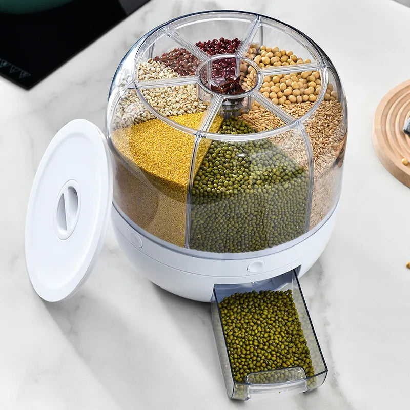 360 Degree Rotating Rice Dispenser & Food Container