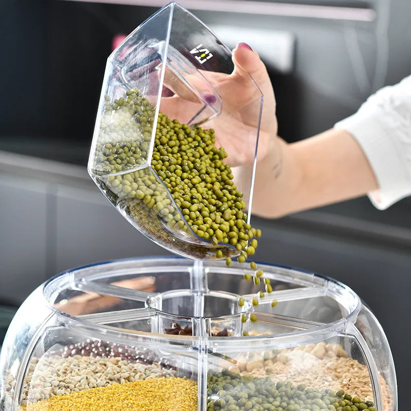 360 Degree Rotating Rice Dispenser & Food Container