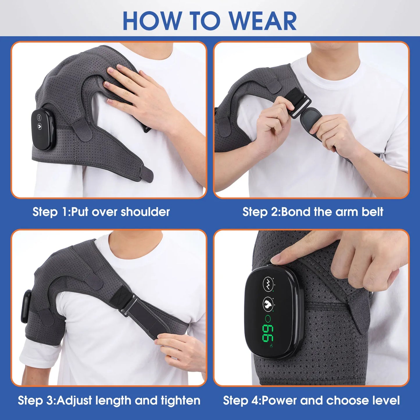 Adjustable Electric Heating Therapy Shoulder Brace