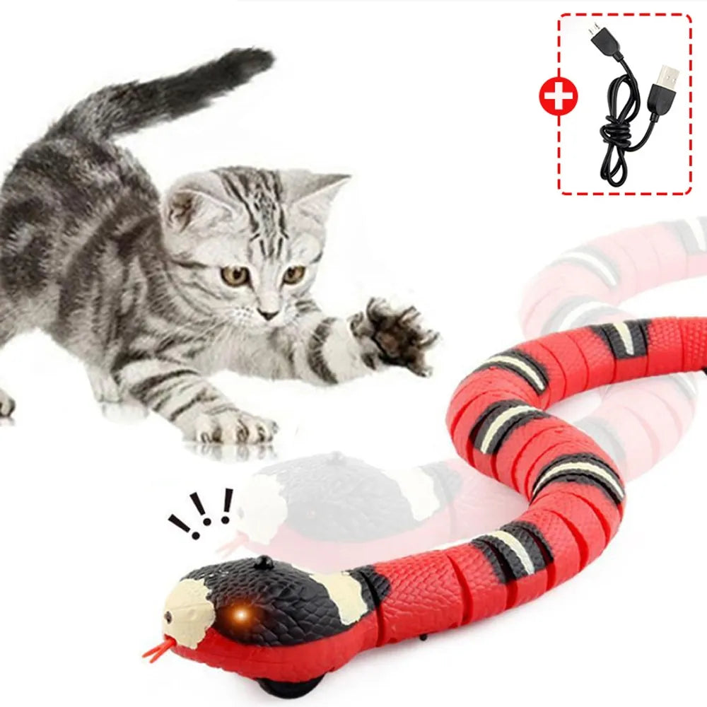 Smart Sensing Pet toys Interactive Automatic Electronic Snake indoor Puppy/Kitten Toy USB Rechargeable for Small Pets