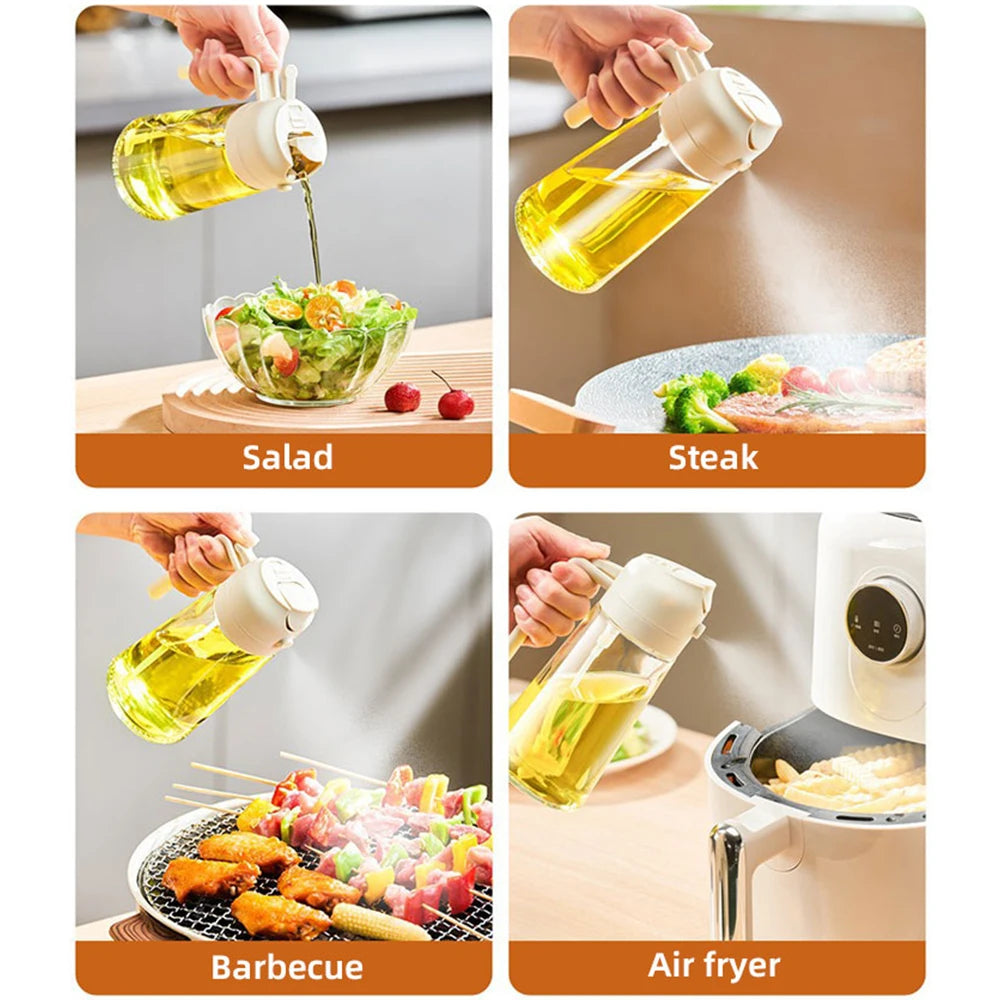 2 in 1 Olive Oil Dispenser and Spray Bottle