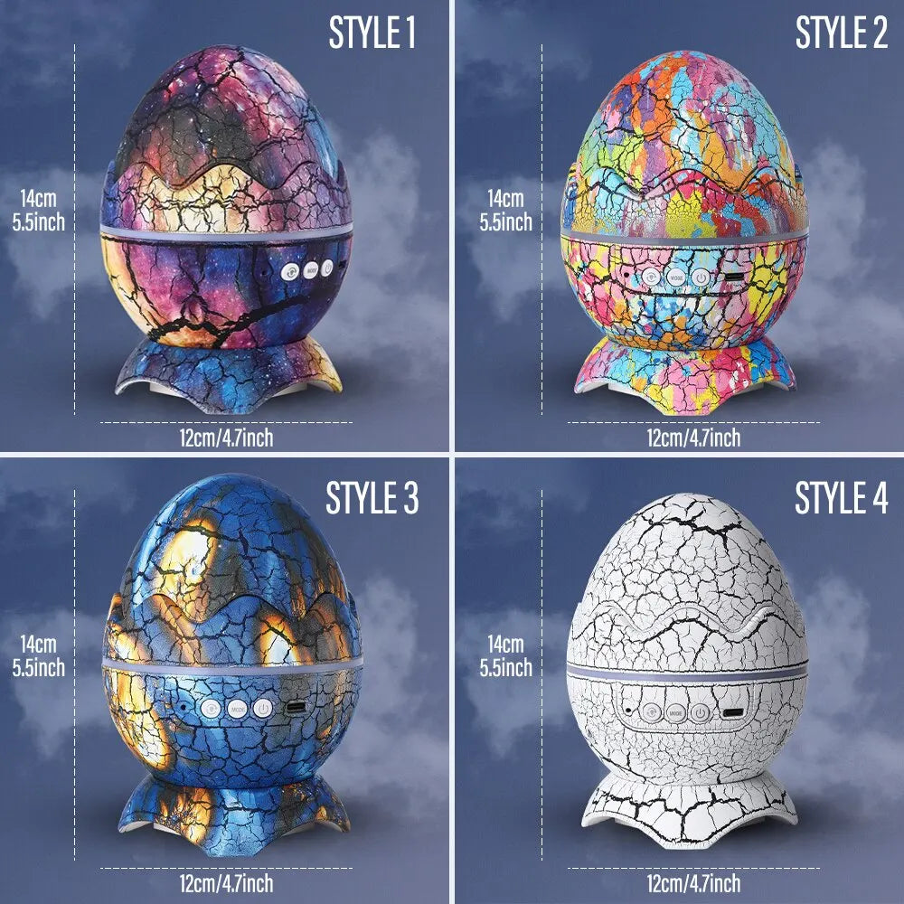 LED Dinosaur Egg Galaxy Star Projector and Speaker with Remote Control