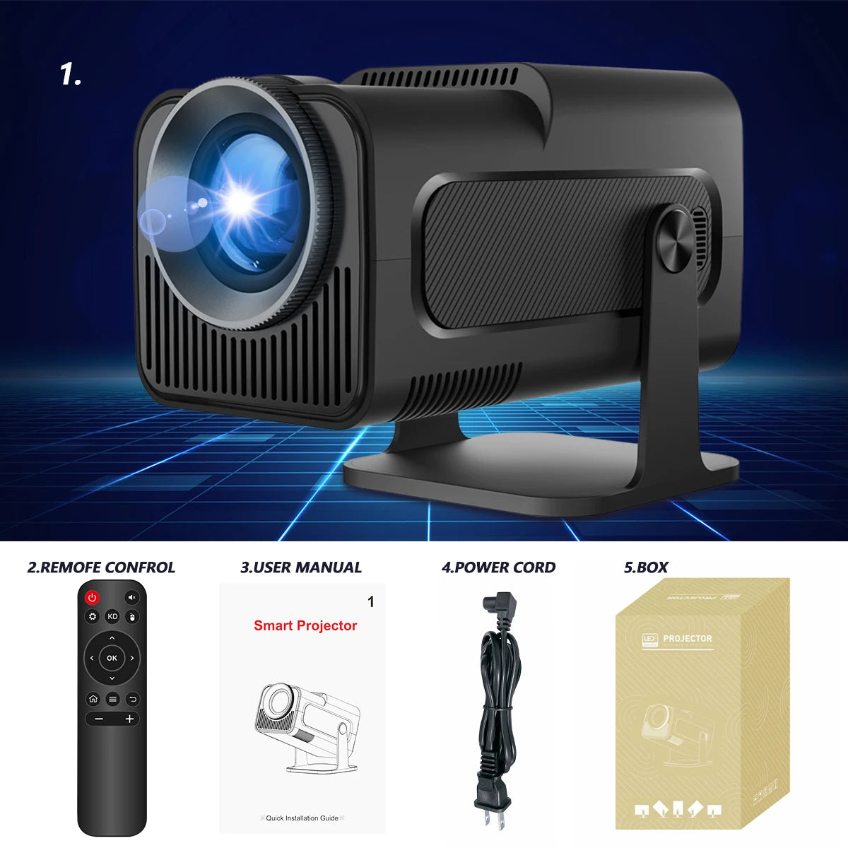 Magcubic 4K Native 1080P Android 11 Projector 390ANSI HY320 Dual Wifi6 BT5.0 Cinema Portable Projector Upgraded HY300