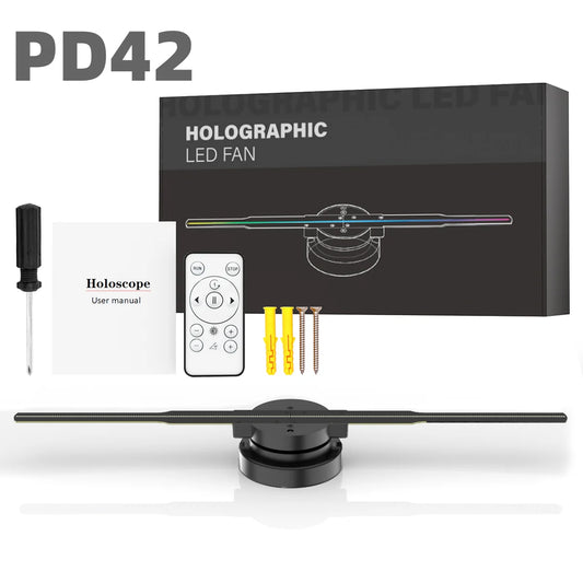 NEW PD42 3D Hologram Projector Fan WIFI Display Business Advertising Logo Light Holographic Lamp projector