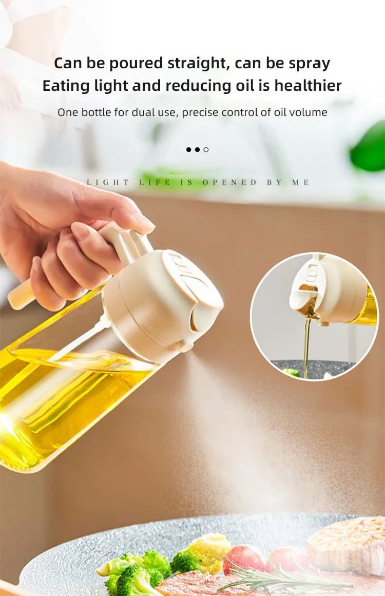 2 in 1 Olive Oil Dispenser and Spray Bottle