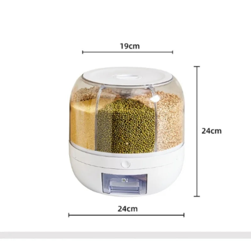 360 Degree Rotating Rice Dispenser & Food Container