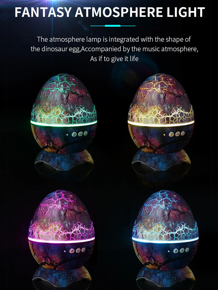 LED Dinosaur Egg Galaxy Star Projector and Speaker with Remote Control