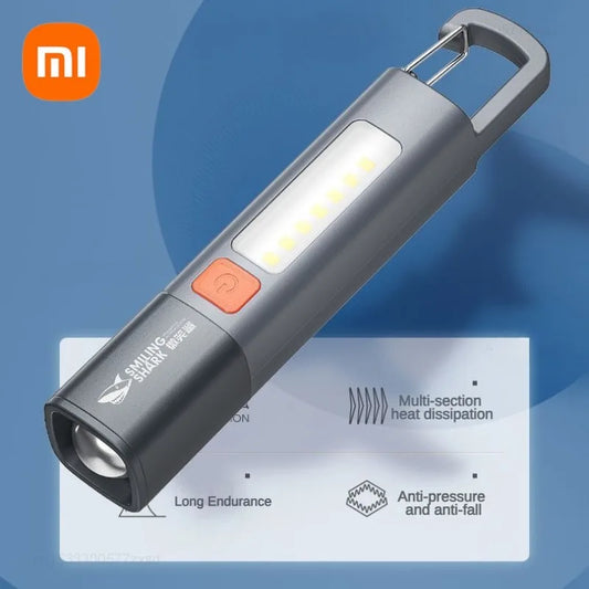 Xiaomi Outdoor Flashlight Portable Strong Variable Focus with Floodlight Side Lights Home Portable LED